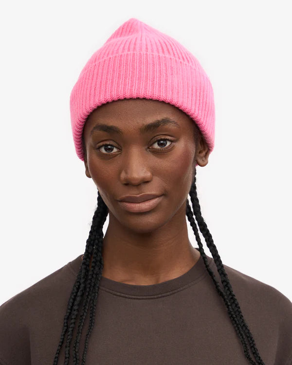 Merino čiapka COLORFUL STANDARD - Bubblegum pink